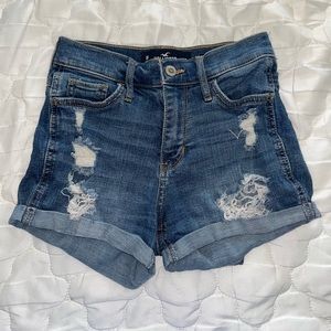 Ripped Denim Shorts